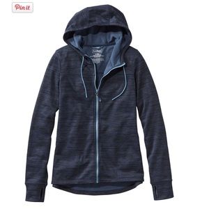 LL Bean Women’s Primaloft ThermaStretch Fleece, Full-Zip Hoodie